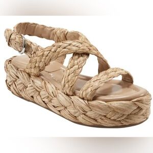 Marc Fisher Braided Platform Sandal in Natural